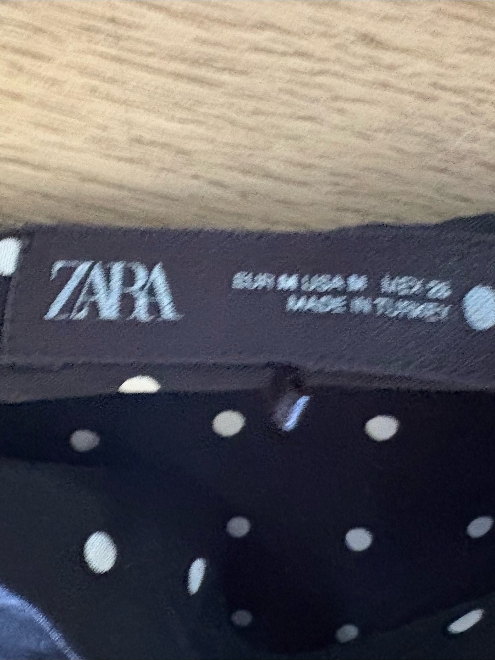 Zara Black Maxi Skirt with White Polka Dots - Picture 4 of 6